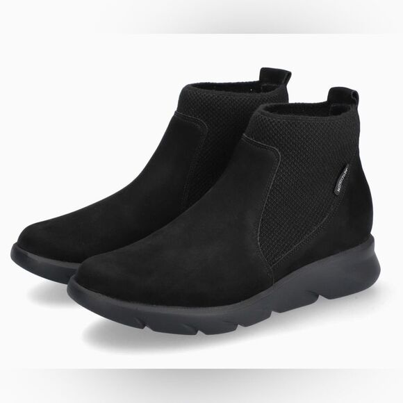 Mephisto Cyrene Black Boots Nubuck Leather Slip-On Sz 8 NEW Comfort - Picture 1 of 11